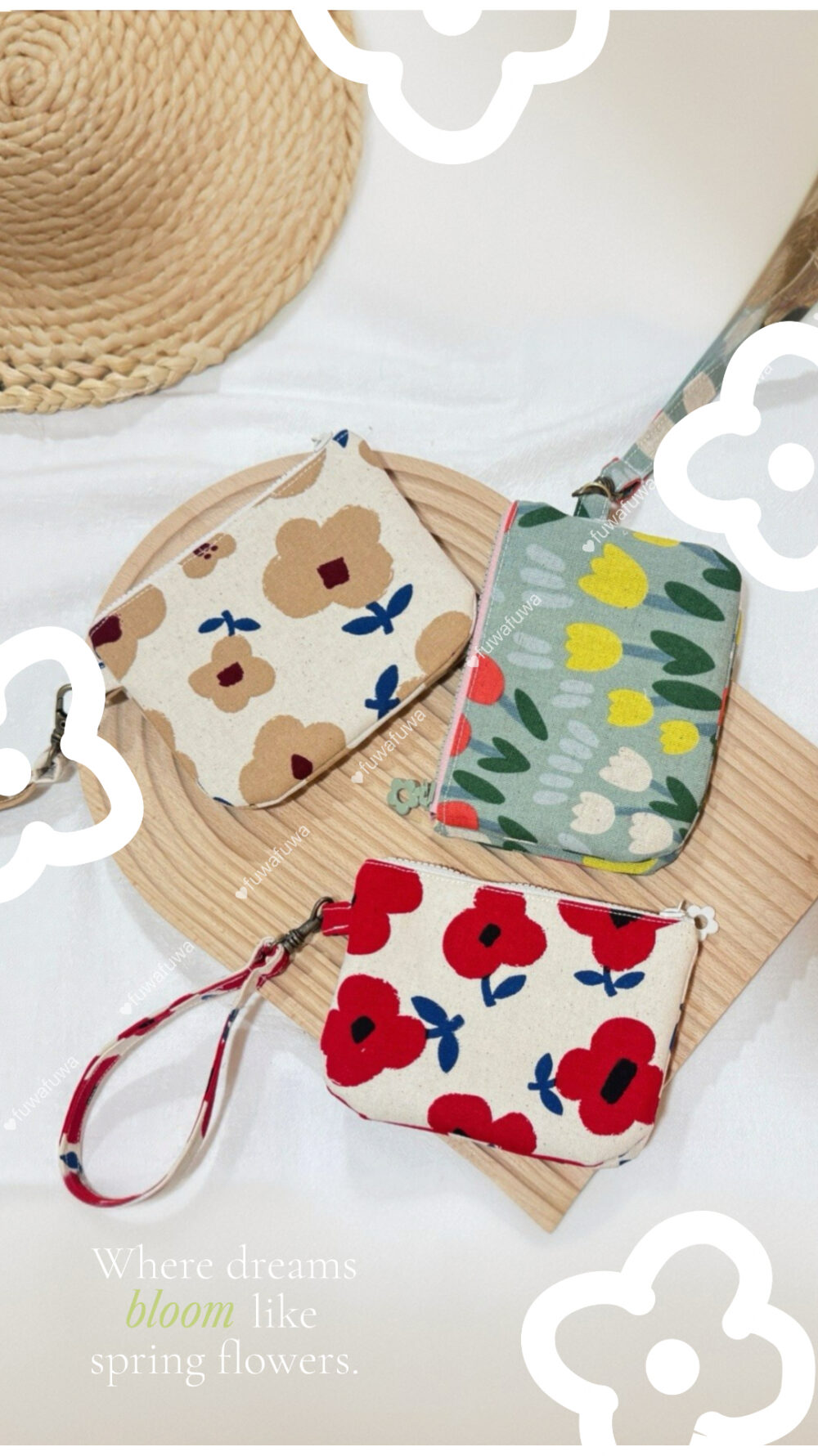 春日花語｜手提拉鍊小包