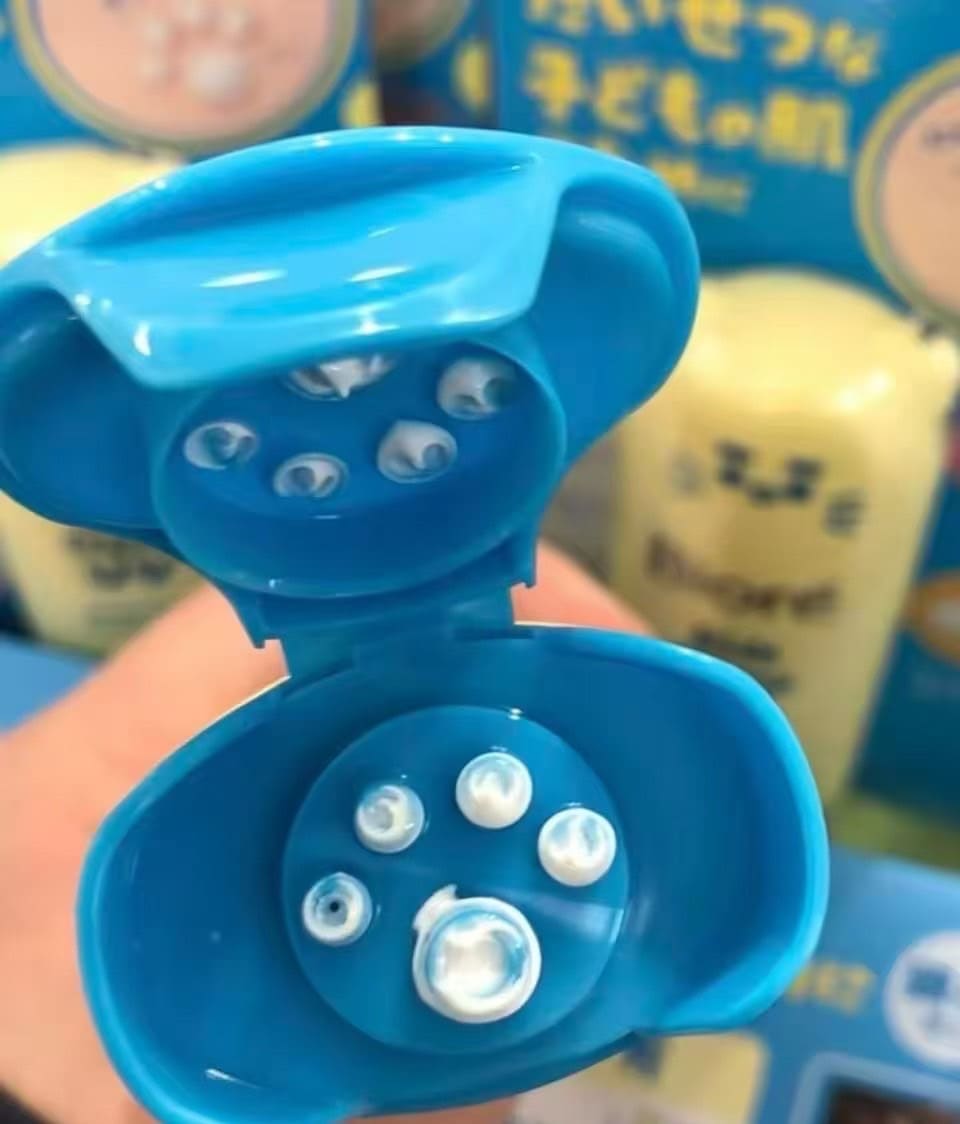 IMG_0915 【日本選品】Biore新款 Kids Stamp UV 貓咪肉球印章型防曬乳70g